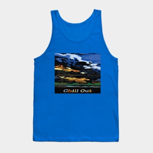 Chill out retro sky sun and sea beautiful natural Tank Top